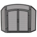 Uniflame UniFlame S-1178 3 Fold Black Wrought Iron Arch Top w - Doors S-1178